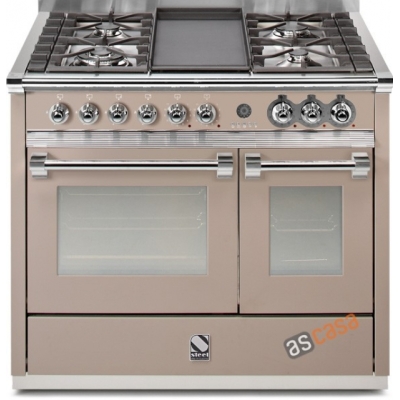 Steel Ascot 100, range cooker, 100 cm, Combisteam, color Sabbia, A10SF-6WSA, with 5 year guarantee!