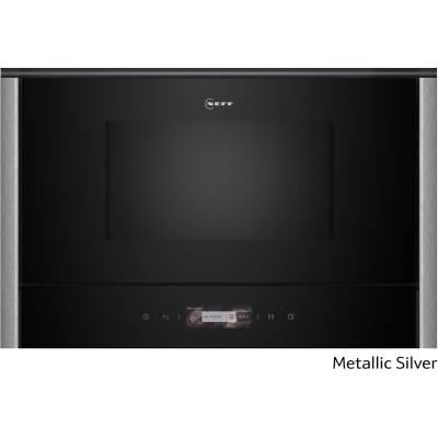 Neff NL9WR21Y1, built-in microwave, hinged on the left, metallic silver Z9038MY0, WITH 7 YEAR WARRANTY