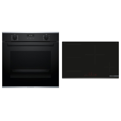 Bosch HBD636FH84, SET built-in oven HBT237BB0 + induction hob PVS83KHC1E, EEK: A, with 5 year guarantee!