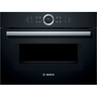 Bosch CMG633BB1, built-in compact oven with microwave function, Series 8, black, with 5 year guarantee!