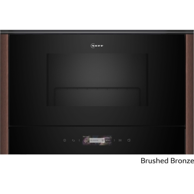 Neff NL9GR31Y1, built-in microwave with grill, hinged on the left, brushed bronze Z9038BY0, WITH 7 YEAR WARRANTY