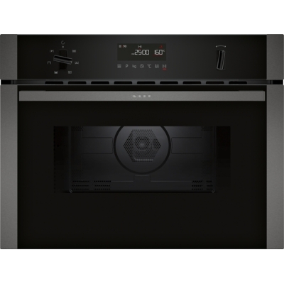 Neff C1AMG84G0, built-in microwave oven with hot air and grill, Graphite Gray, WITH 7 YEAR WARRANTY