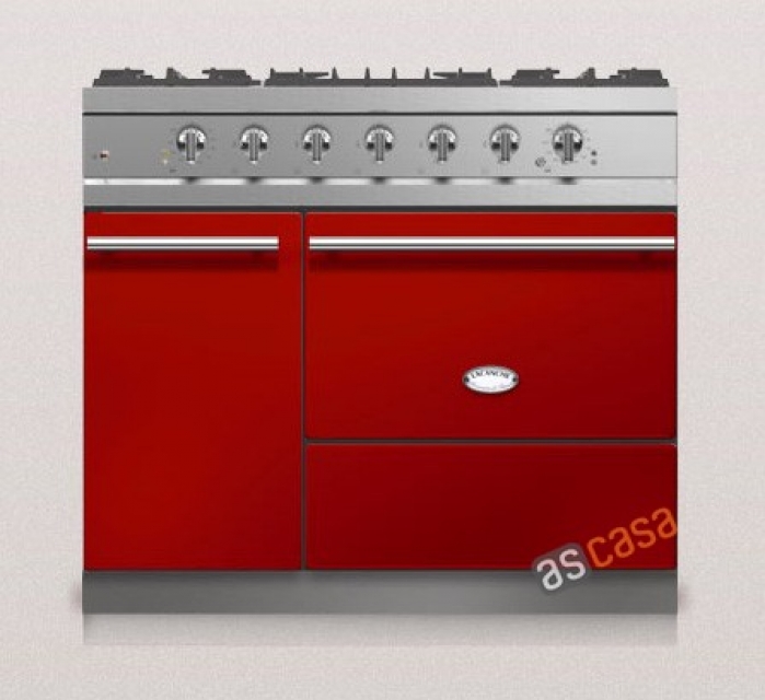 Lacanche Volnay Modern, cooking station, 100 cm, color cherry red, with 5 year guarantee!