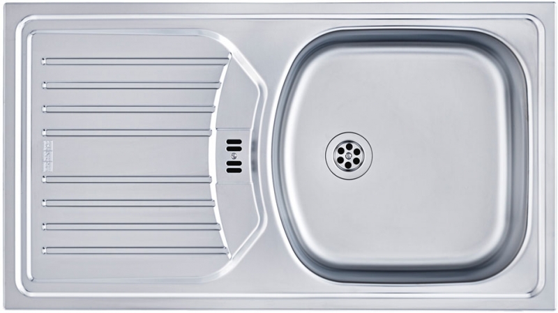 Franke Nova ETN 614 built-in sink satin stainless steel, reversible installation option, with waste fitting, 101.0301.753, 10016