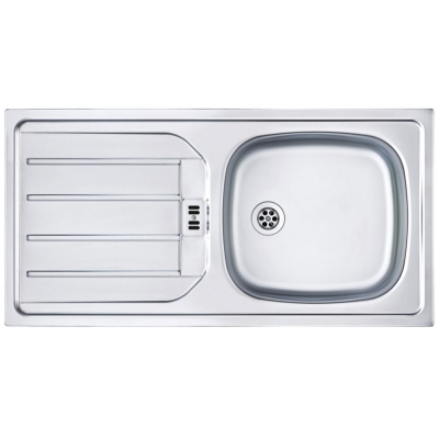 Franke Nova ESN 614 built-in sink satin stainless steel, reversible installation option, with waste fitting, 101.0302.470, 10280