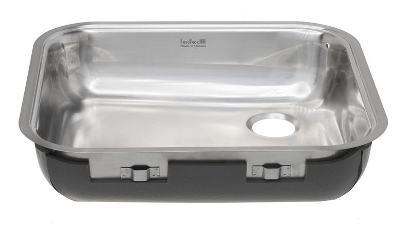 Reginox L18 4035 SK 10 cm (304) built-in/top-mounted sink, polished stainless steel, R32060