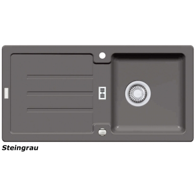 Franke Strata STG 614 Fragranit DuraKleen Plus, strainer basket stopper, color stone gray, 114.0197.797, 11290