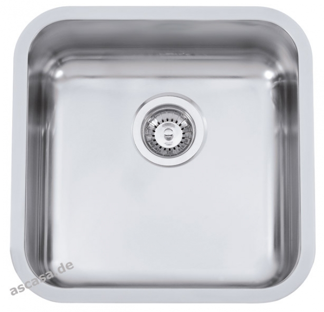 Reginox IB4040-CC (316) without overflow, can be installed as a top sink, flush sink and undermount sink