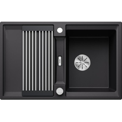 Blanco Adira 45 S built-in sink Silgranit PuraDur, color black, InFino drain, 527585