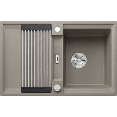 Blanco Adira 45 S built-in sink Silgranit PuraDur, color tartufo, InFino drain, 527591