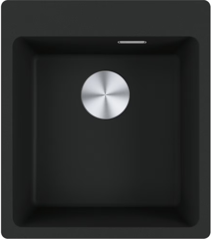 Franke Maris MRG 610-39 A, Fragranit DuraKleen Plus built-in sink, color Black Matt, stopper valve, 114.0658.420