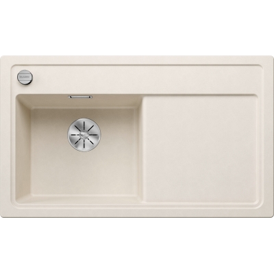 Blanco Zenar 45 S Silgranit PuraDur 2, basin on the left, color soft white, InFino drain, 527176
