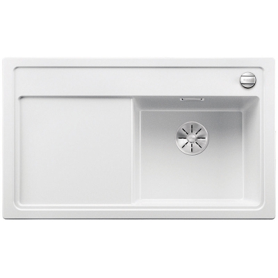 Blanco Zenar 45 S Silgranit PuraDur 2, раковина справа, цвет белый, слив InFino, 523788