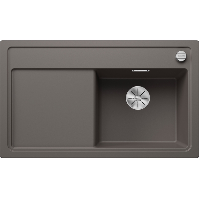 Blanco Zenar 45 S Silgranit PuraDur 2, basin on the right, color volcano gray, InFino drain, 527361