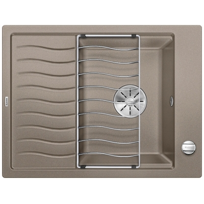 Blanco Elon 45 S sisseehitatud valamu Silgranit PuraDur, värv tartufo, InFino äravool, 524821