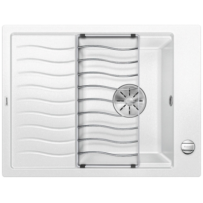 Blanco Elon 45 S sisseehitatud valamu Silgranit PuraDur, värvus valge, InFino äravool, 524818