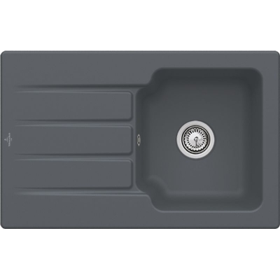 Unique piece Villeroy &amp; Boch Architectura 45, color i4 graphite, Classicline, manual operation, basin on the right, hole 1