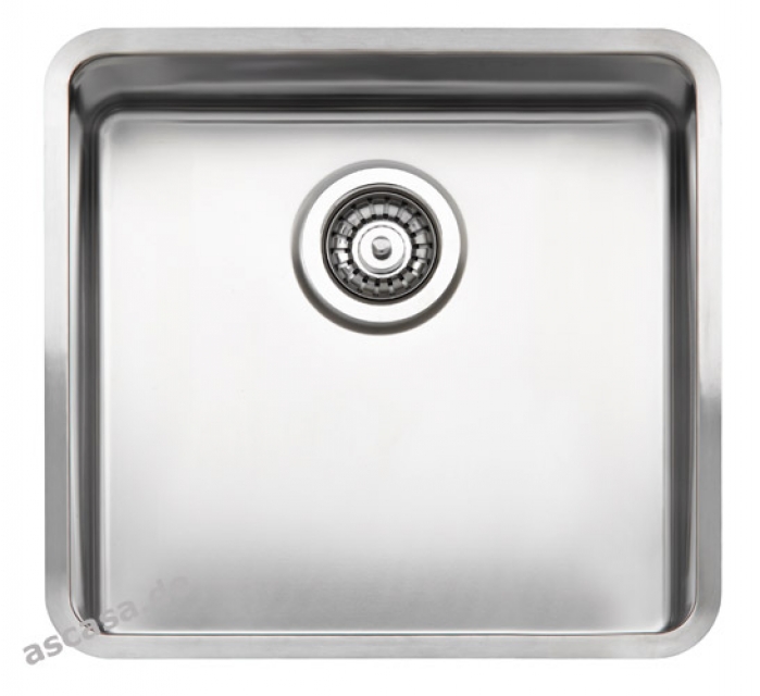 Reginox Kansas 40 x 40-CC (304) without overflow, can be installed as a top sink, flush sink and undermount sink