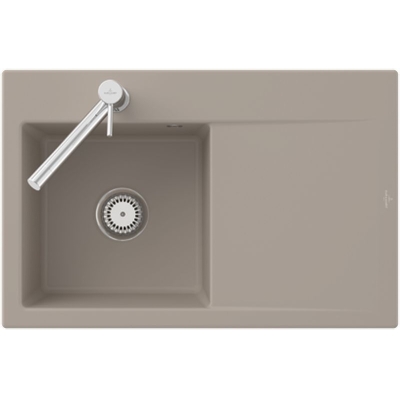 Villeroy &amp; Boch Subway Style 45, värv AM Almond, Classicline, kraanikauss vasakul