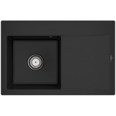 Villeroy &amp; Boch Subway Style 45, värvus J0 Chromite, Premiumline, kraanikauss vasakul