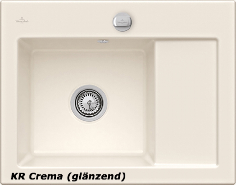 Villeroy &amp; Boch Subway 45 Compact, värv KR Crema, Classicline, kraanikauss vasakul või paremal