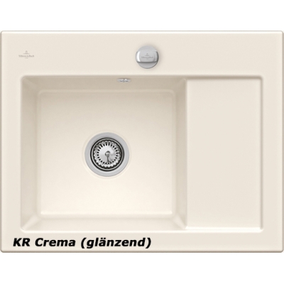 Villeroy &amp; Boch Subway 45 Compact, color KR Crema, Classicline, basin left or right