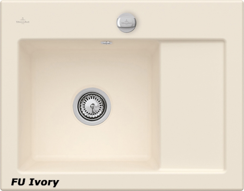 Villeroy &amp; Boch Subway 45 Compact, color FU Ivory, Classicline, basin left or right