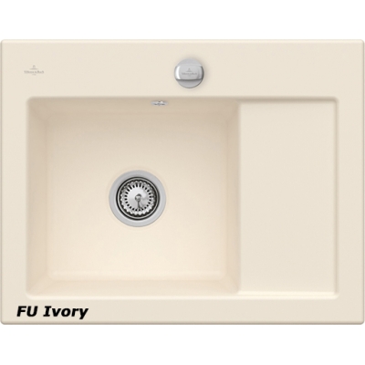 Villeroy &amp; Boch Subway 45 Compact, värv FU Ivory, Classicline, kraanikauss vasakul või paremal