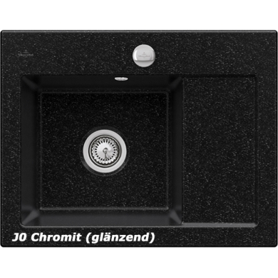 Villeroy &amp; Boch Subway 45 Compact, värviline J0 Chromit, Premiumline, kraanikauss vasakul või paremal