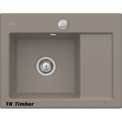 Villeroy &amp; Boch Subway 45 Compact, värviline TR Timber, Premiumline, kraanikauss vasakul või paremal