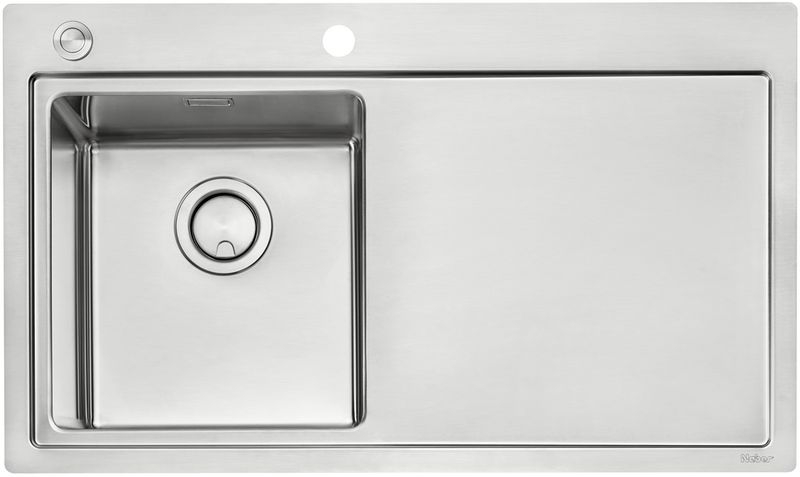 Naber Corno Ora, built-in sink with drainer, basin on the left, 1014041