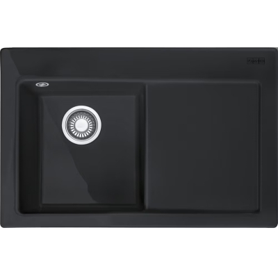 Franke Mythos MTK 611-78 keraamiline valamu Fraceram, kraanikauss vasakul, värv onyx, 124.0433.445