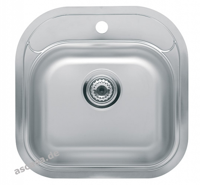 Single piece Reginox Boston KG-CC (304) without overflow #1526, can be installed as a support sink