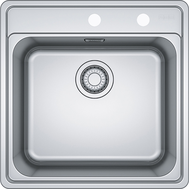 Franke Bell BCX 610-51 built-in basin, stainless steel, rotary knob valve, 101.0623.960, 12593