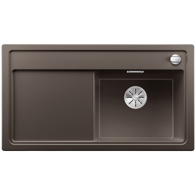 Blanco Zenar 5 S Silgranit PuraDur 2, раковина справа, цвет кафе, слив InFino, 523943
