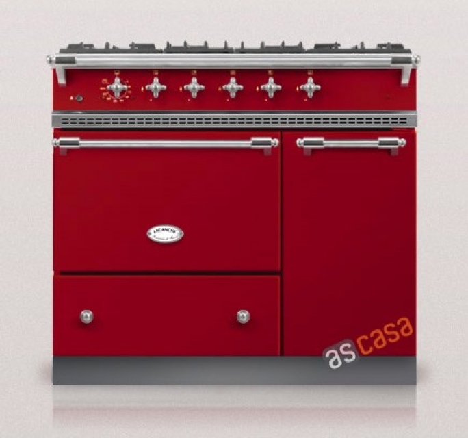 Lacanche Vougeot Classic, cooking station, 100 cm, color cherry red, with 5 year guarantee!