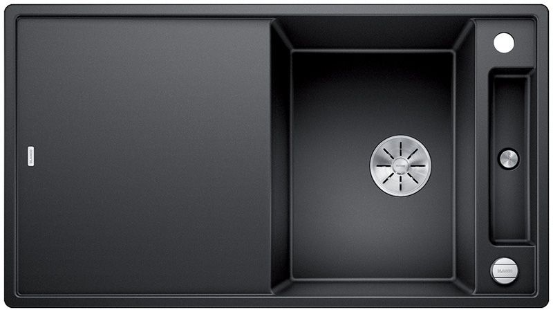 Blanco Axia III 5 S Silgranit PuraDur 2, including glass cutting board, color anthracite, InFino drain, 523215