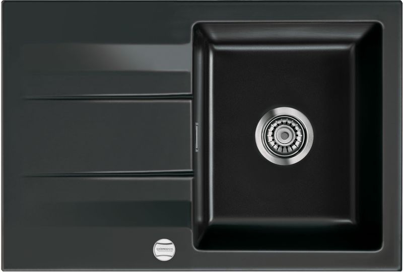 Systemceram KeraDomo GENEA 75 in Nero (glossy), with a 5-year guarantee