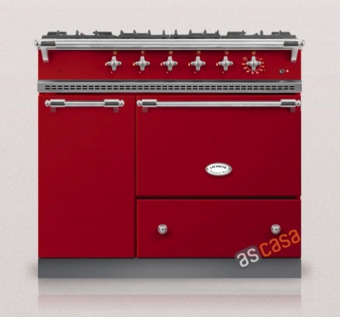 Lacanche Volnay Classic, cooking station, 100 cm, color cherry red, with 5 year guarantee!