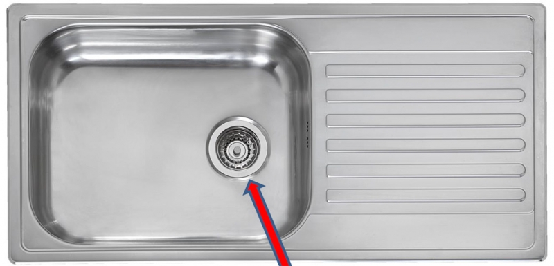 Reginox Minister 10, reversible basin, can be installed as a support sink