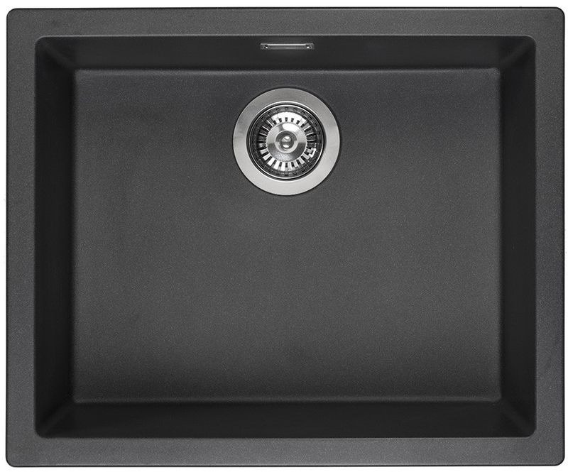 Reginox Amsterdam 50, Regi-Granit built-in sink, color black silvery, R30844