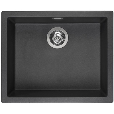 Reginox Amsterdam 50, Regi-Granit built-in sink, color black silvery, R30844