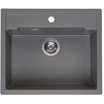 Поддон под смеситель Reginox Amsterdam 54, встраиваемая мойка Regi-Granit, цвет серый серебристый, R31056