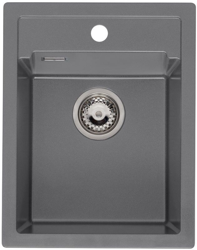 Reginox Amsterdam 34, Regi-Granit built-in sink, color gray silvery, R33562