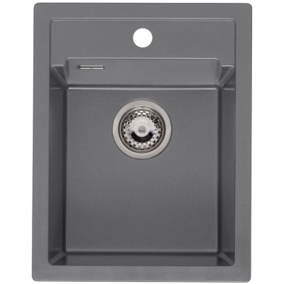 Reginox Amsterdam 34, Regi-Granit built-in sink, color gray silvery, R33562