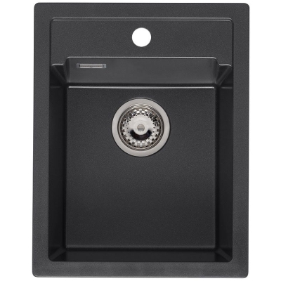 Reginox Amsterdam 34, sisseehitatud valamu Regi-Granit, värvus must hõbedane, R33531