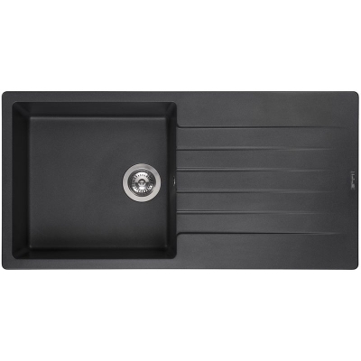 Reginox Harlem 10, Regi-Granit built-in sink, color black silvery, R31254