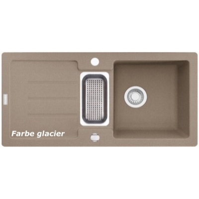 Franke Strata STG 651-86 Fragranit DuraKleen Plus, strainer basket eccentric, color Glacier, 114.0336.415, 11851
