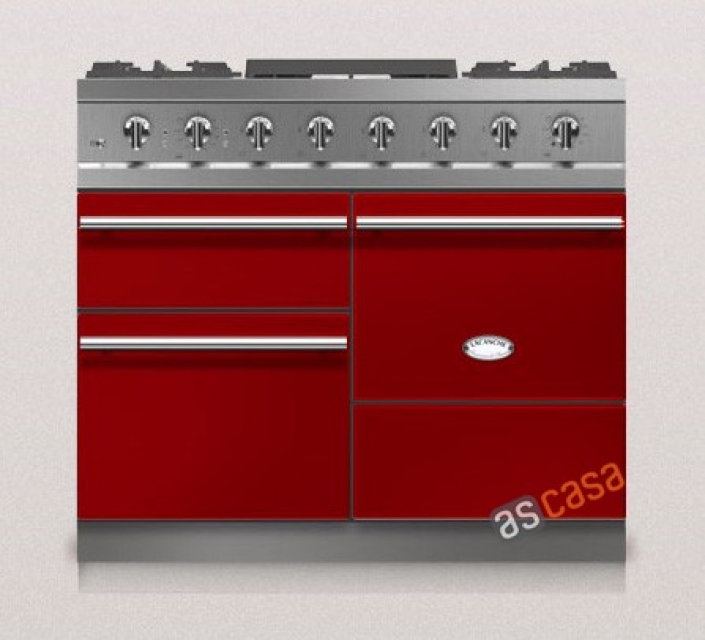 Lacanche Chagny Modern, cooking station, 100 cm, color cherry red, with 5 year guarantee!