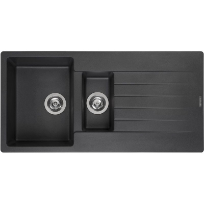 Reginox Harlem 15, Встраиваемая мойка Regi-Granit, цвет черный серебристый, R31292